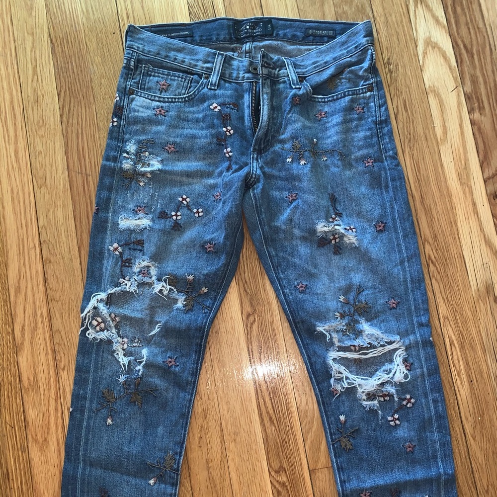 Lucky Brand Embroidered Jeans